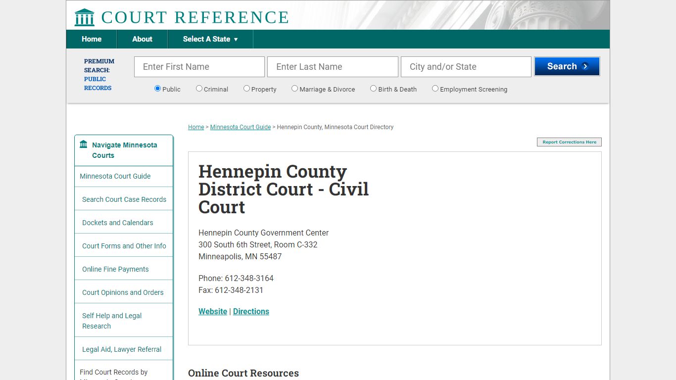 Hennepin County District Court - Civil Court - CourtReference.com